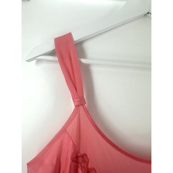 Jones New York Satin Slip Dress Gown Small Midi Fairycore Salmon Peach DD04 - Picture 5 of 15